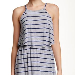 High Neck Popover Knit Dress Pink Rose